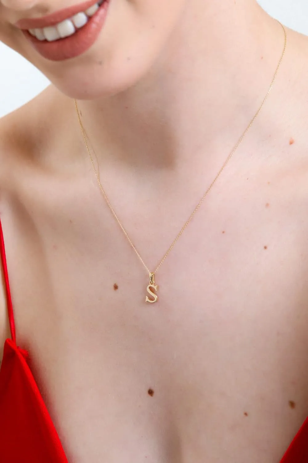 100% 14k Real Gold Necklace for Women | Dainty Charm Alphabet Name Letter Initial Necklaces for Women | Custom Pendant Jewelry for Her | Birthday Gifts for Women & Girls | 18''