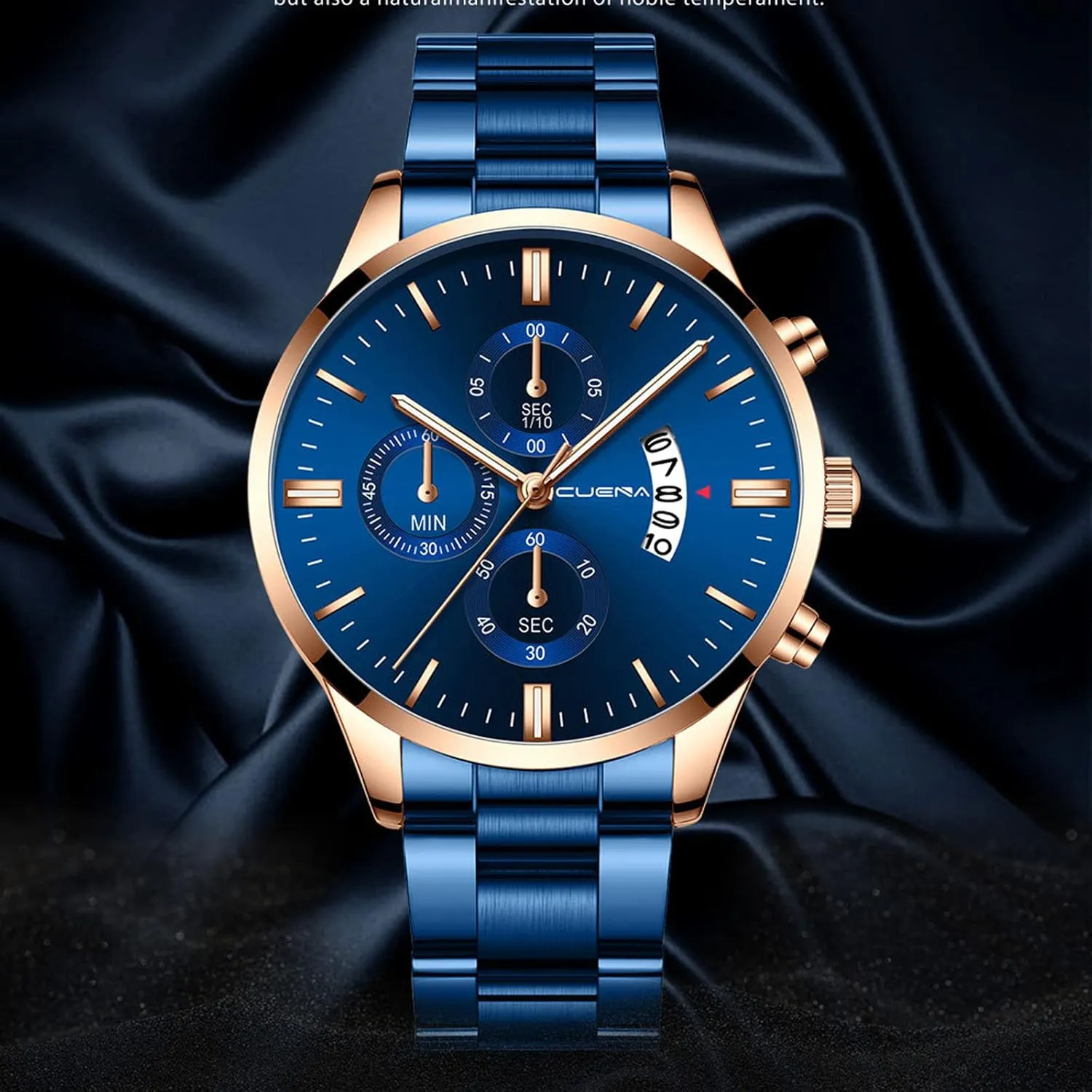 4 Pack Men's Watches Dress Date Luminous Waterproof Military Quartz Wristwatches for Men Stainless Steel Bussiness Classic Luxury Casual Wholesales Assorted Set