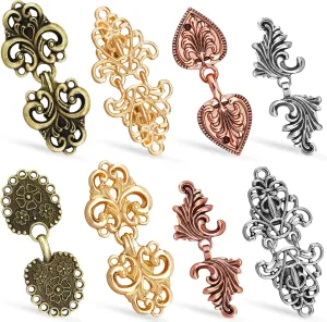 8 Piece Vintage Sweater Cardigan Collar Clips - Retro Shawl Scarf Clasp Decorative Brooch for Women, Girls Gift