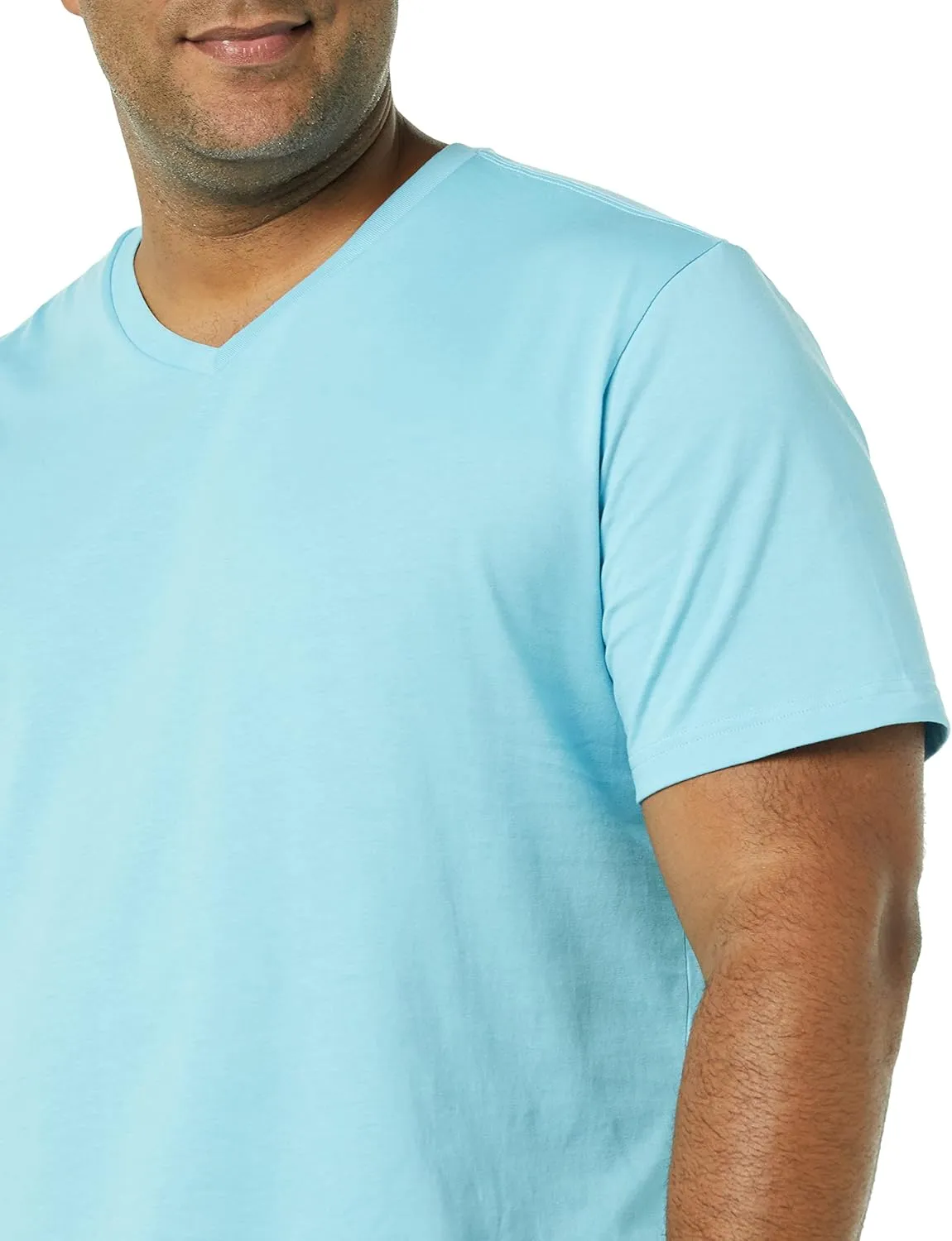 Amazon Essentials Men's T-Shirt Regular-Fit Short-Sleeve V-Neck (Available in Big & Tall), Pack of 2