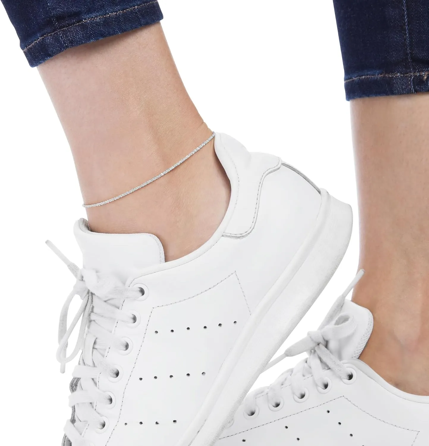 Amazon Essentials Sterling Silver and Gold Plated Anklet Sets