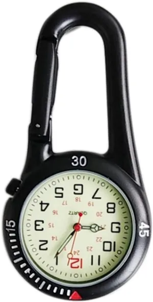 Amyto Clip On Outdoor Quartz Watches Carabiner Watches Come with Extra Battery