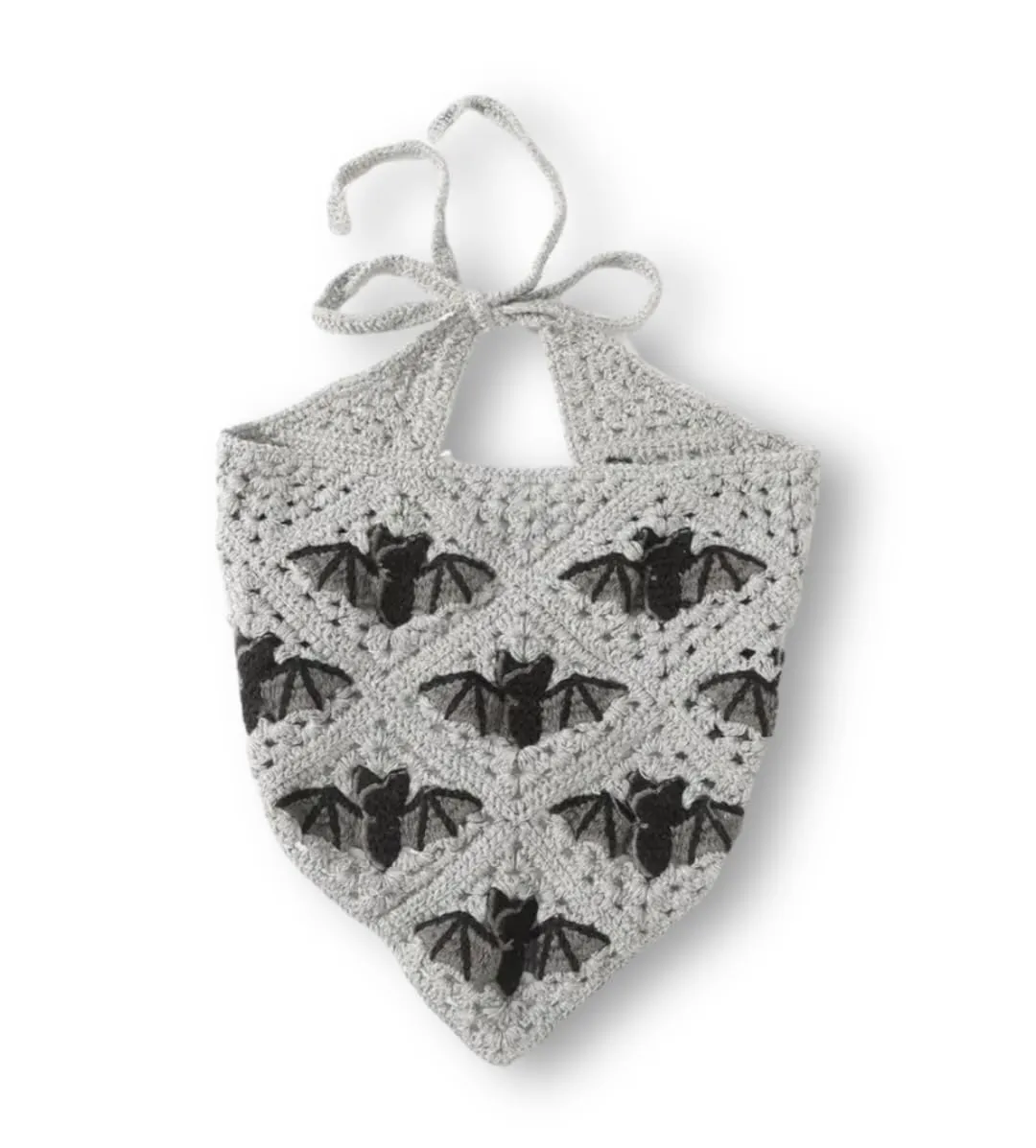 Animal Crochet Bandanas Headbands Hairbands Head Hair Scarf Knitted Floral Hair Accessories for Hair Styling Festival Y2K (Bat)