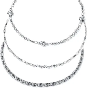 Ankle Bracelet for Women, Stainless Steel Anklets Set 8.2" 2" Adjustable Waterproof Foot Chain Jewelry Gift