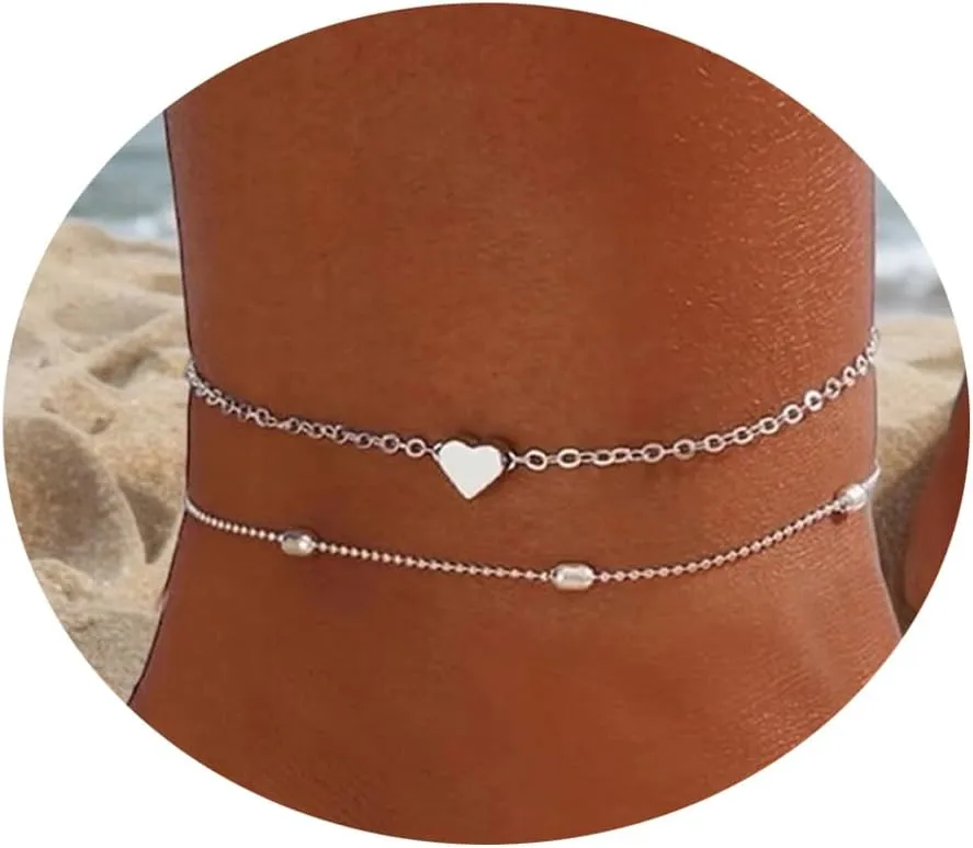 Anklet for Women 14K Gold Plated Dainty Freshwater Pearl Bead Anklets for Women Waterproof Minimalist Simple Anklets For Teen Girls Fashion Summer Jewelry Anklet For Women