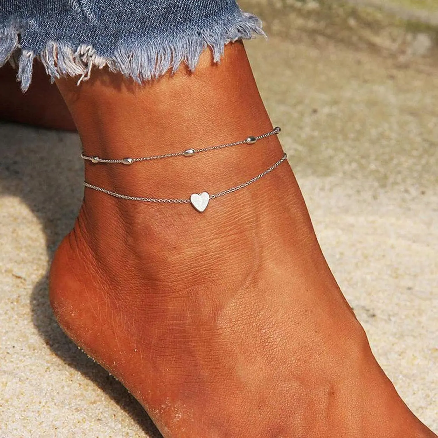 Anklet for Women 14K Gold Plated Dainty Freshwater Pearl Bead Anklets for Women Waterproof Minimalist Simple Anklets For Teen Girls Fashion Summer Jewelry Anklet For Women