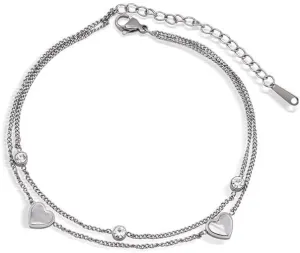 Anklets for Women Waterproof Stainless Steel 18K Gold Plated Stainless Steel Metal Ankle Bracelets for Women Heart Anklet Bracelet Summer Beach All WeatherJewellery