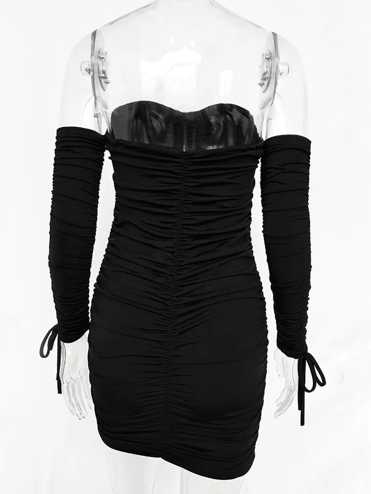 Articat Women Autumn Winter Bandage Dress Women 2020 Sexy Off Shoulder