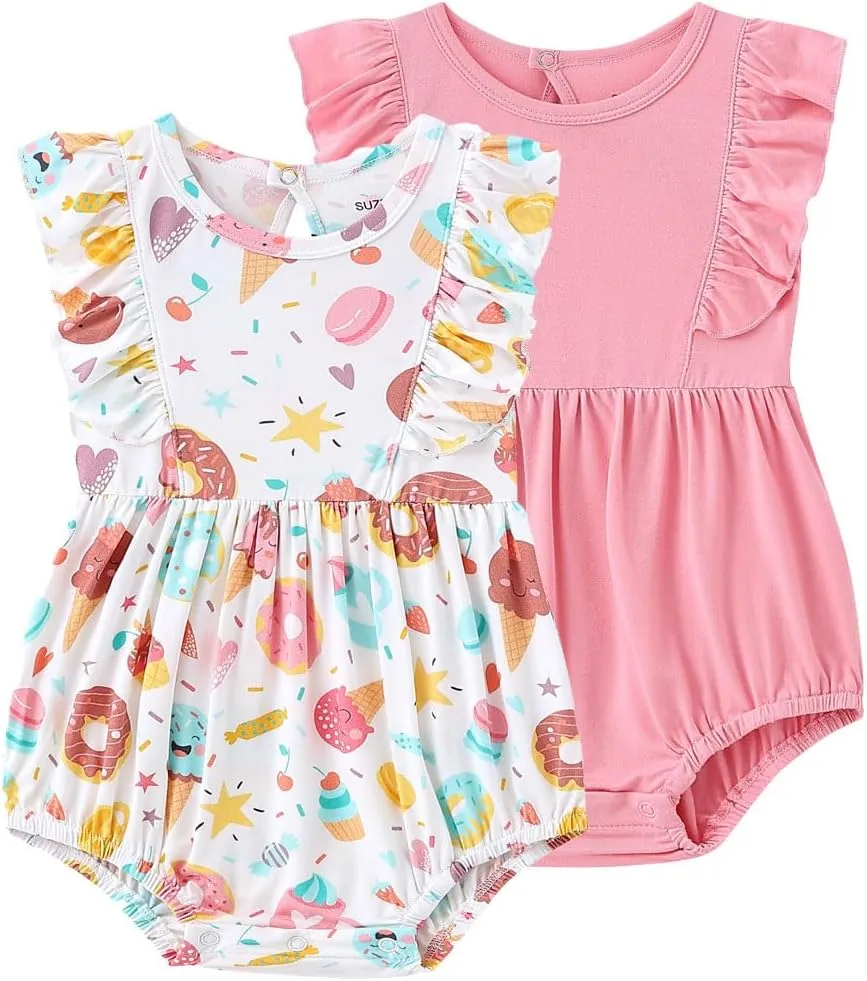 Baby Girl Romper Infant Toddler Girls One Piece Jumpsuits Bamboo Viscose Clothes
