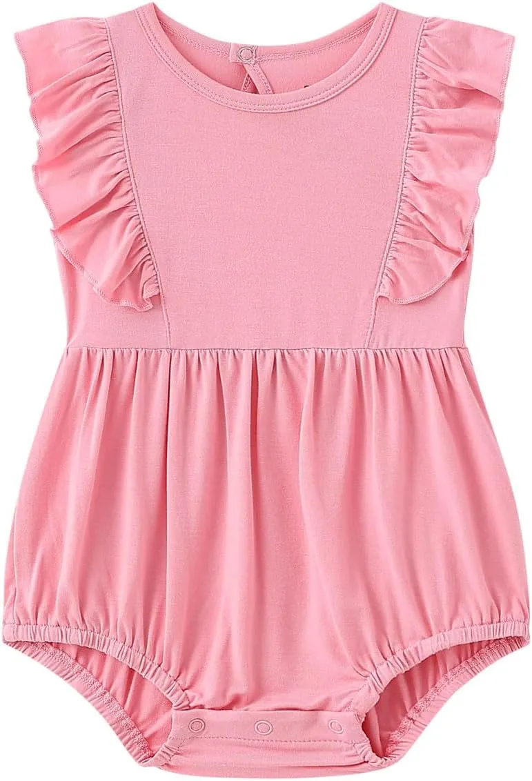 Baby Girl Romper Infant Toddler Girls One Piece Jumpsuits Bamboo Viscose Clothes