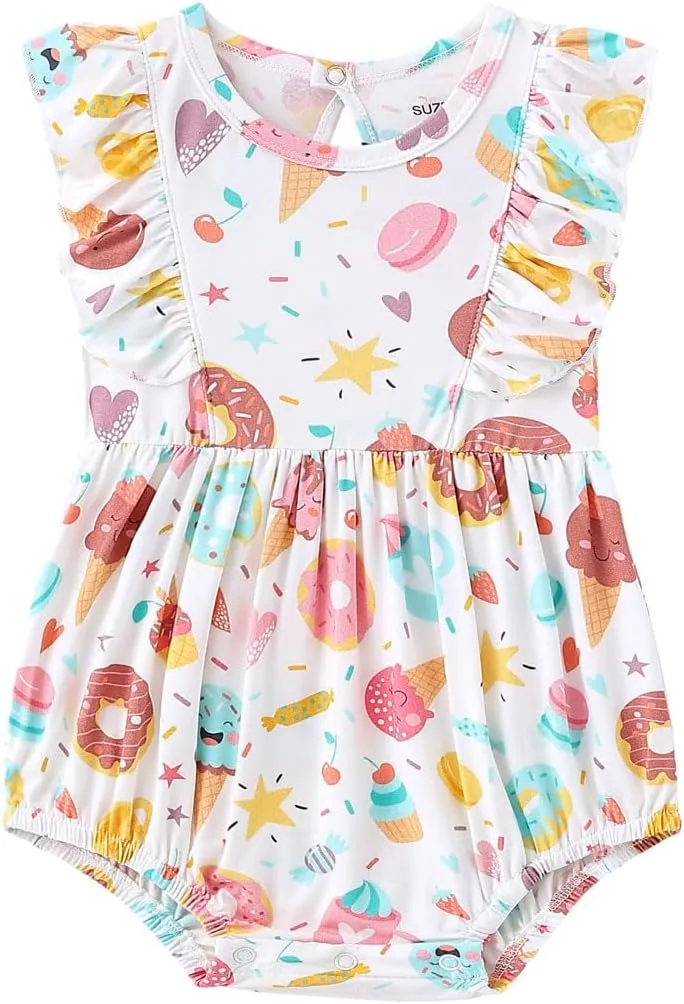 Baby Girl Romper Infant Toddler Girls One Piece Jumpsuits Bamboo Viscose Clothes