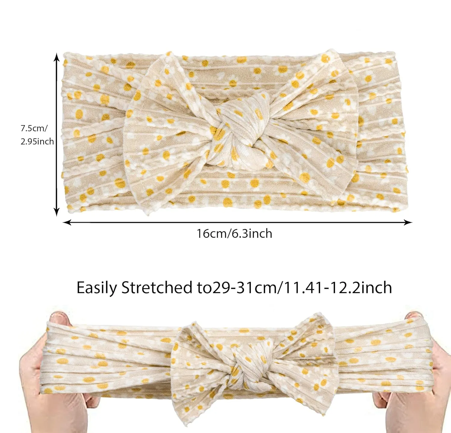 Baby-Girls Floral-Bows-Headband Baby-Turban-Knotted-Elastic-Soft-Headwrap for Newborn-Infant-Toddler Hair-Accessories