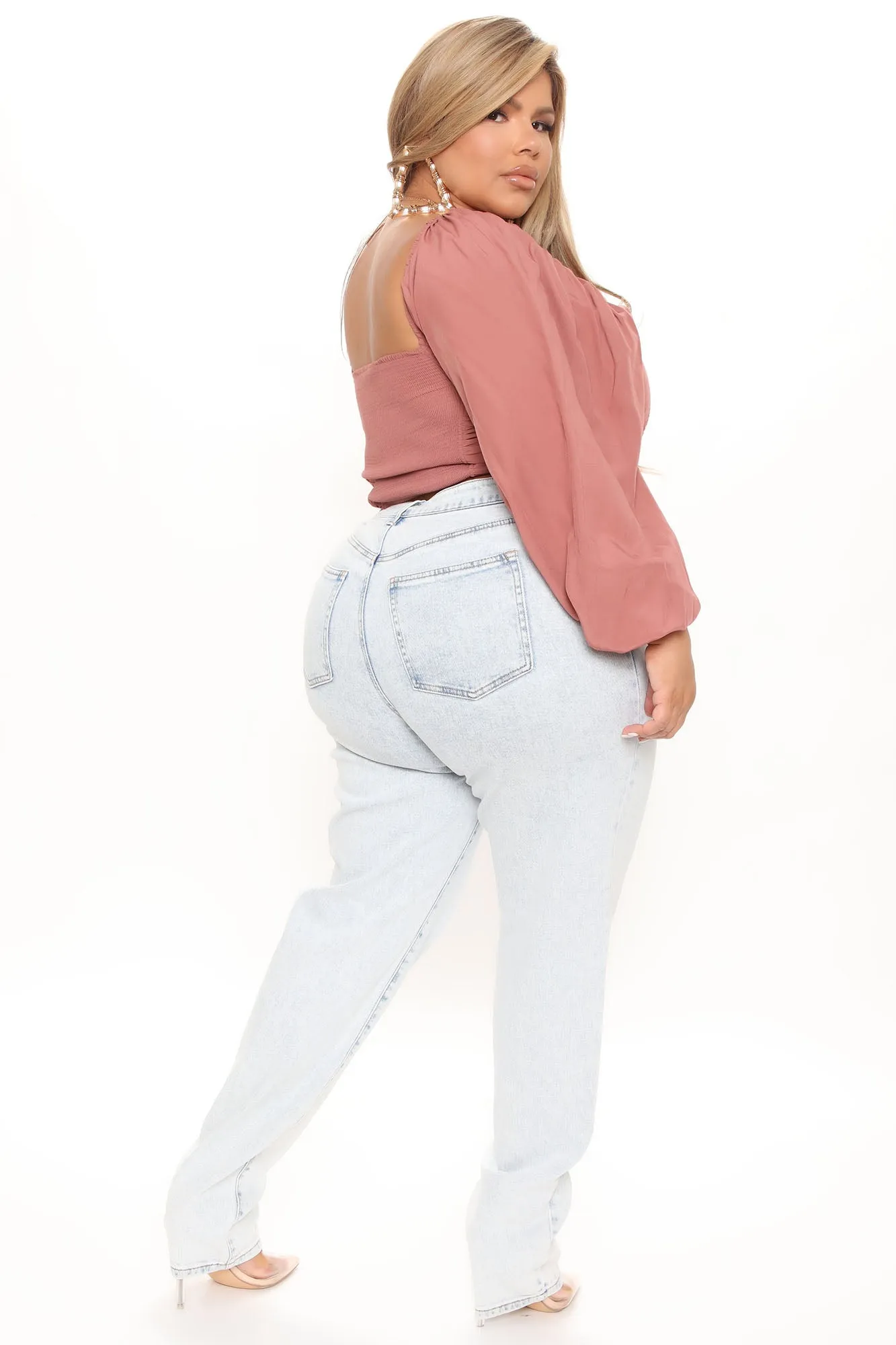 Baddie Moves Ruched Crop Top - Marsala