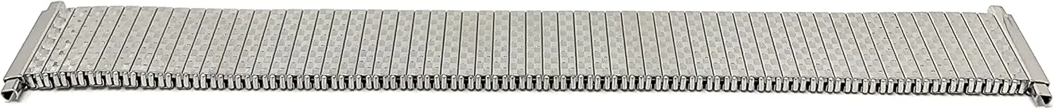 Bandini Stainless Steel Stretch Metal Replacement Expansion Watch Band, Metal Stretch Strap - Compatible with Traditional and Smart Watches, Silver, Gold and Two-Tone