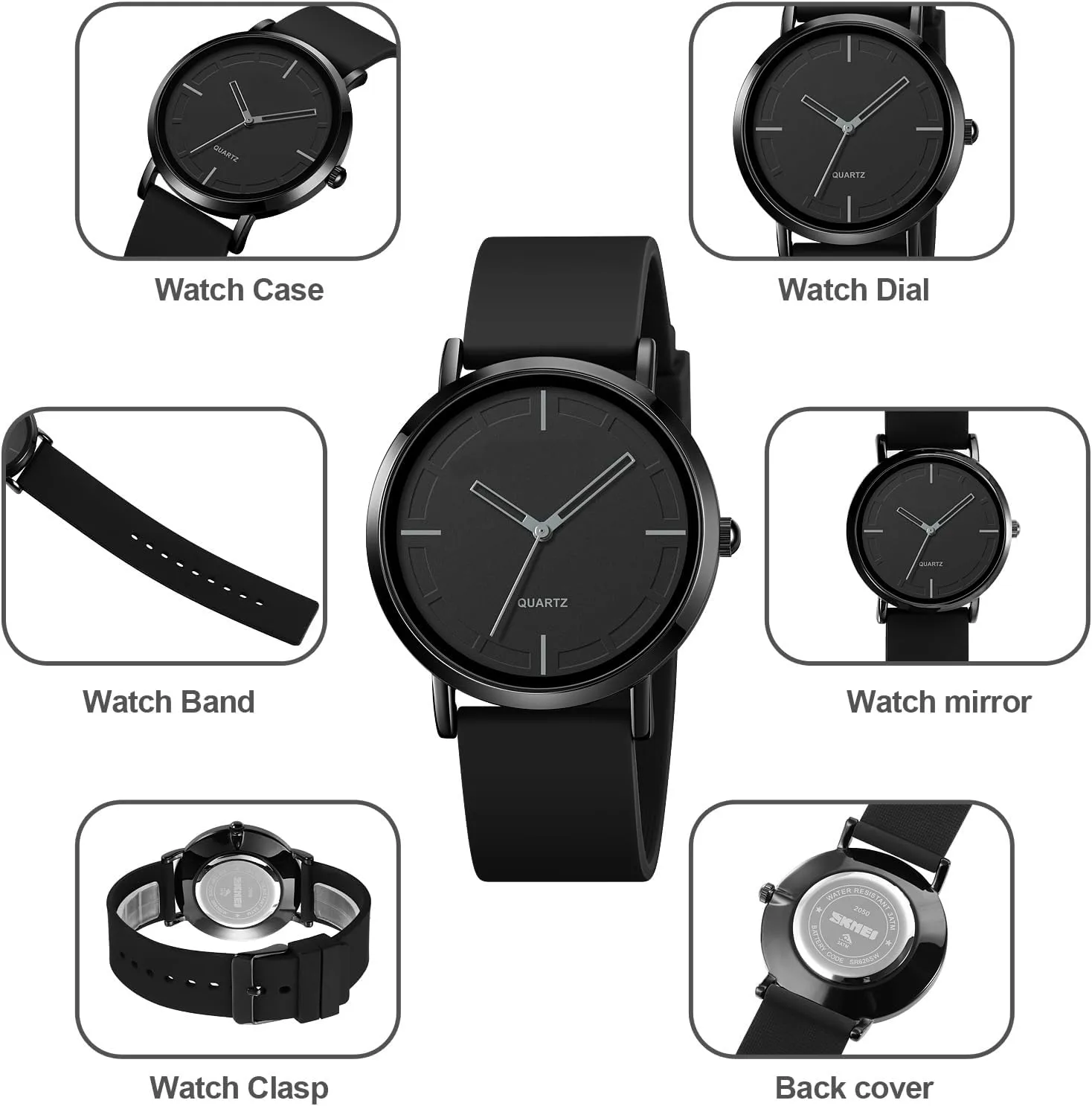 BESTKANG Fashion Simple Women Men Watches Luxury Quartz Silicone Waterproof Unisex Wrist Watches