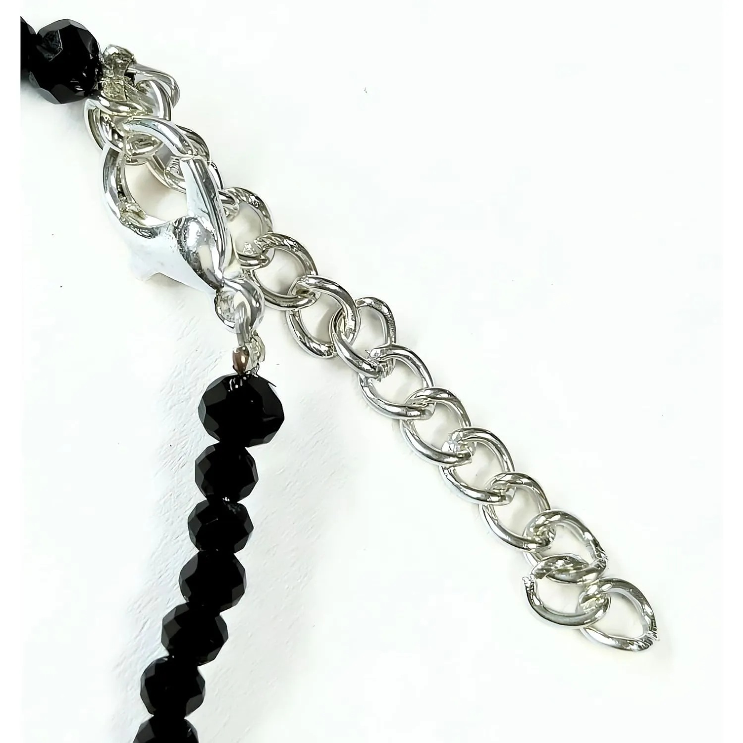 Black Bead Crystal Charm Anklet Bracelet Handmade Simple Summer Beach Waterproof Ankle Foot Chain Bracelets for Women Minimalist Jewelry-Adjustable (Plain Black Bead)