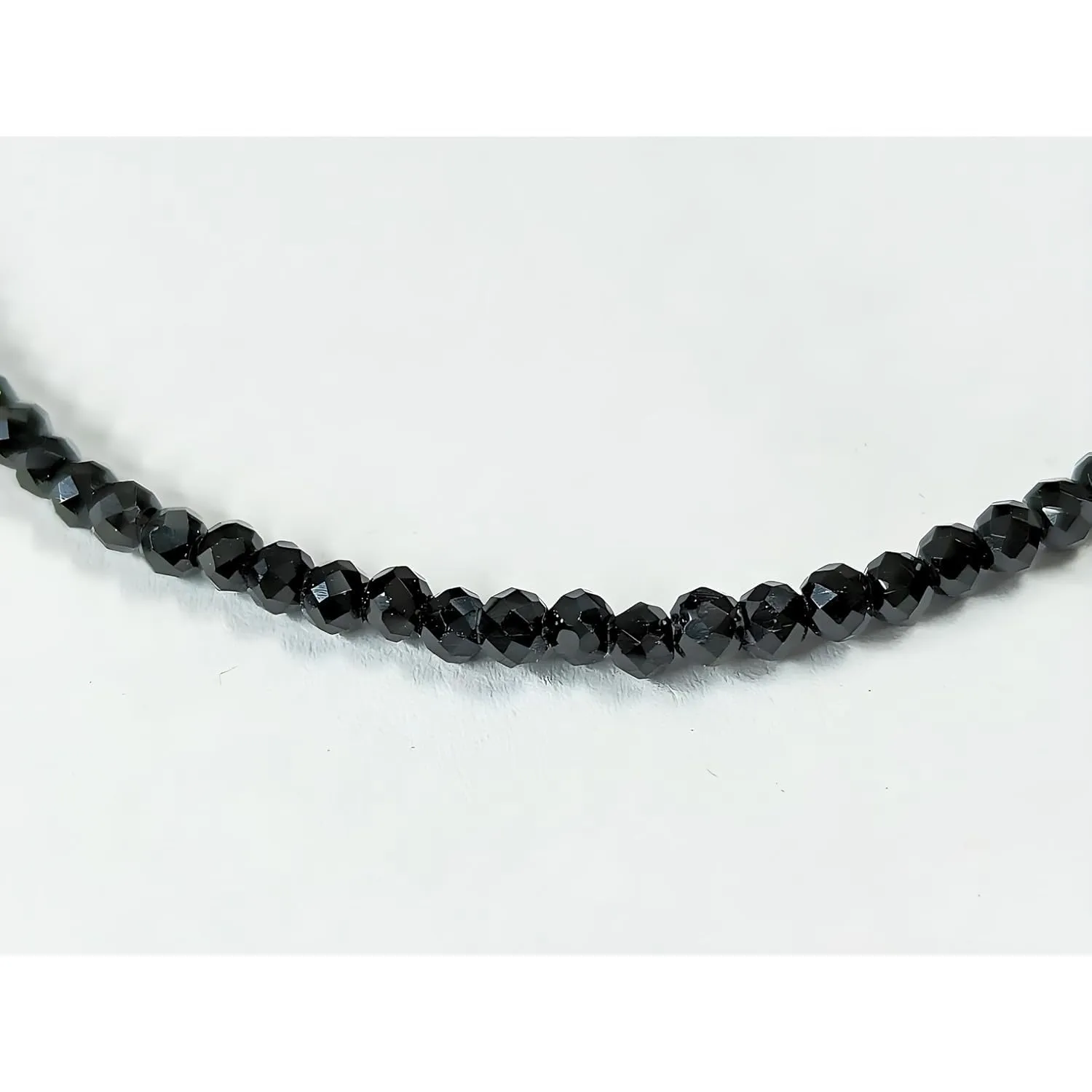 Black Bead Crystal Charm Anklet Bracelet Handmade Simple Summer Beach Waterproof Ankle Foot Chain Bracelets for Women Minimalist Jewelry-Adjustable (Plain Black Bead)