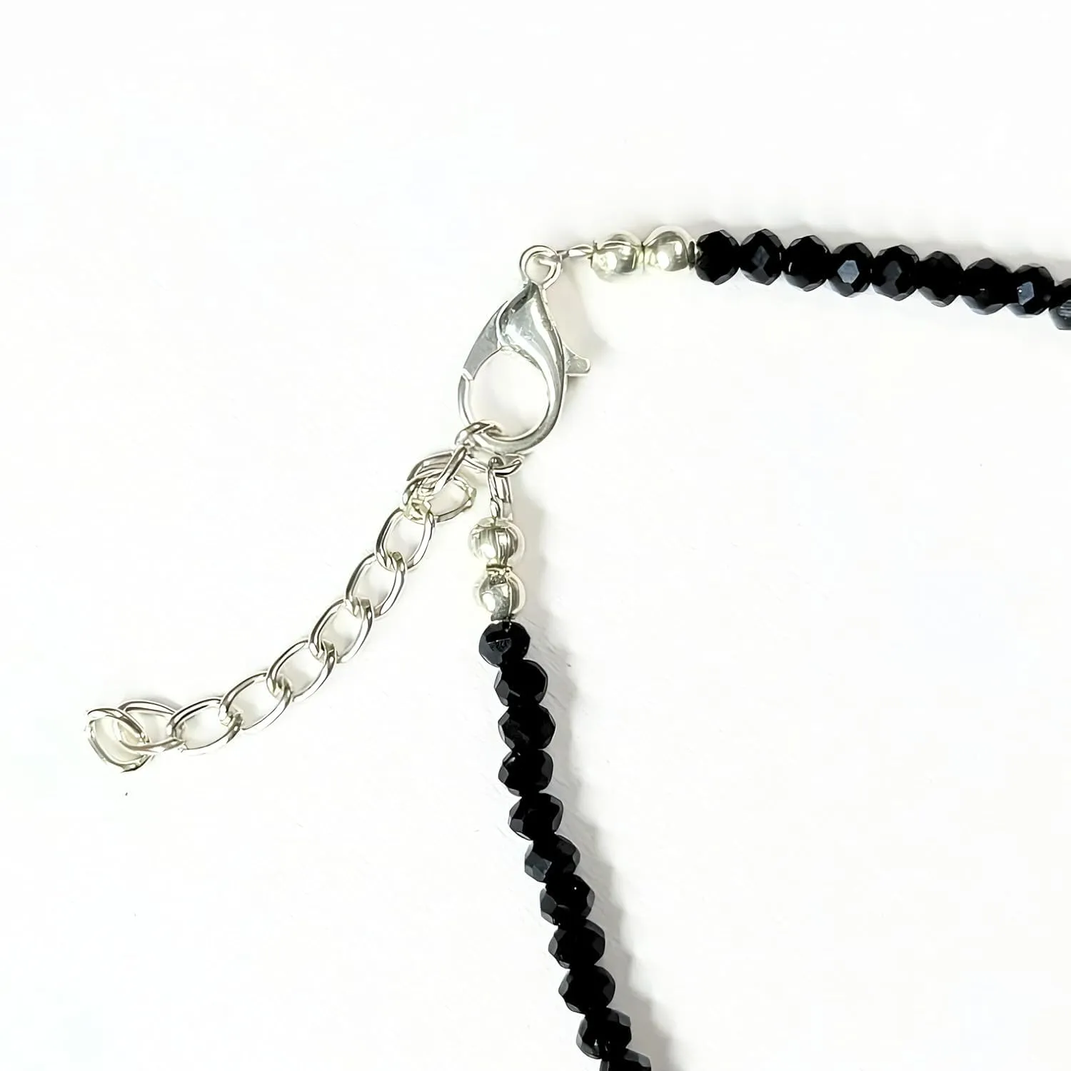Black Bead Crystal Charm Anklet Bracelet Handmade Simple Summer Beach Waterproof Handmade Ankle Foot Chain Bracelets Handmade for Women Minimalist Jewelry Adjustable (3 Butterfly Charm)