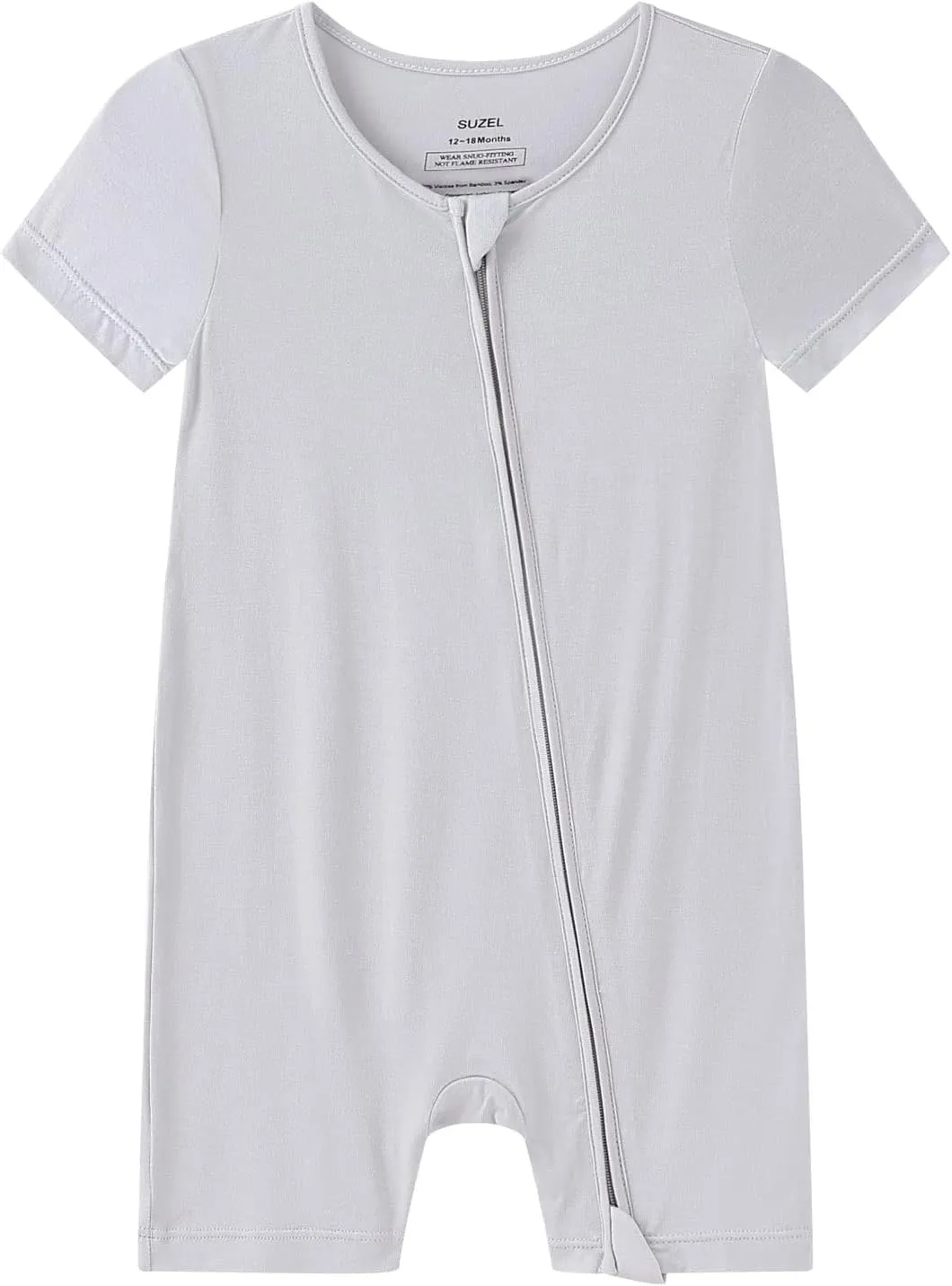 Boys Baby Girls Short Sleeve Romper Viscose from Bamboo Infant Zipper Jumpsuits - 0-24 Months