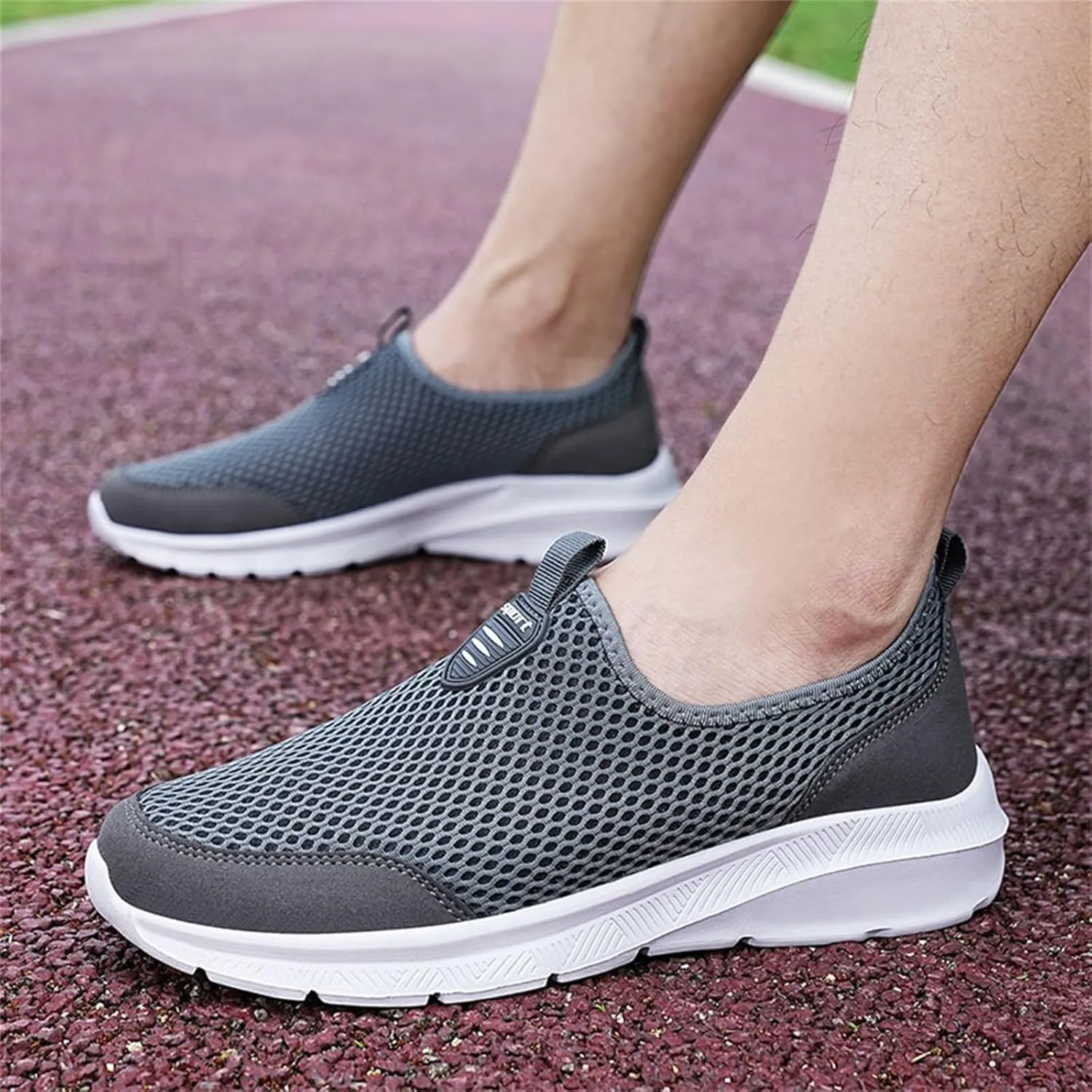 Breathable Diabetic Shoes for Men Comfortable Breathable Stretch Canvas Slip On Sneaker Versatile Elderly Shoes