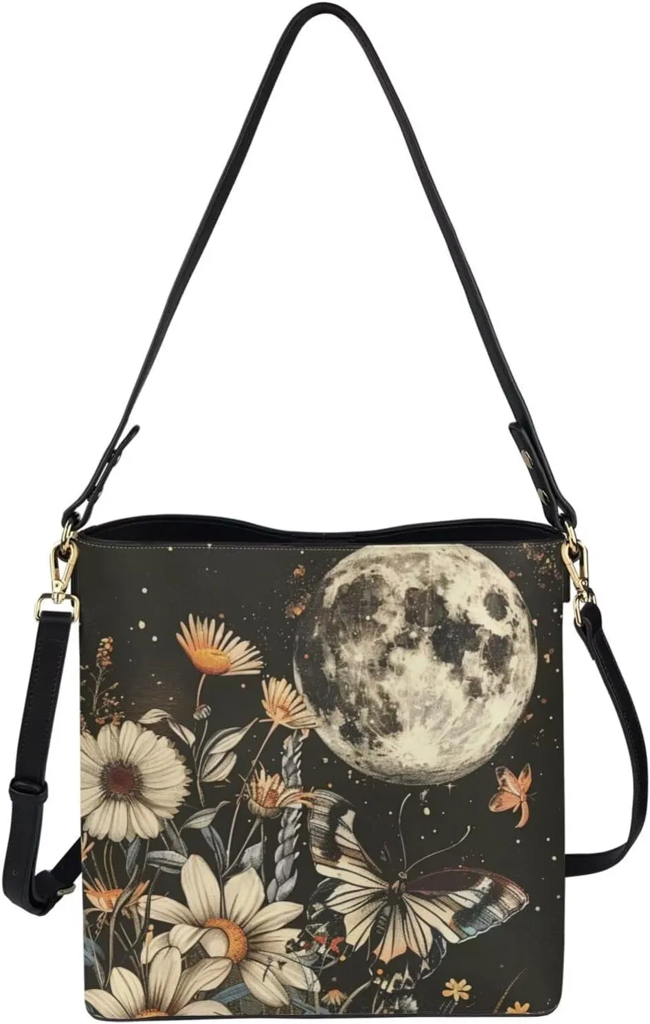 Bucket Bag for Women Leather Bucket Purse for Travel Casual Shoulder Purse for Work Shoulder Bag