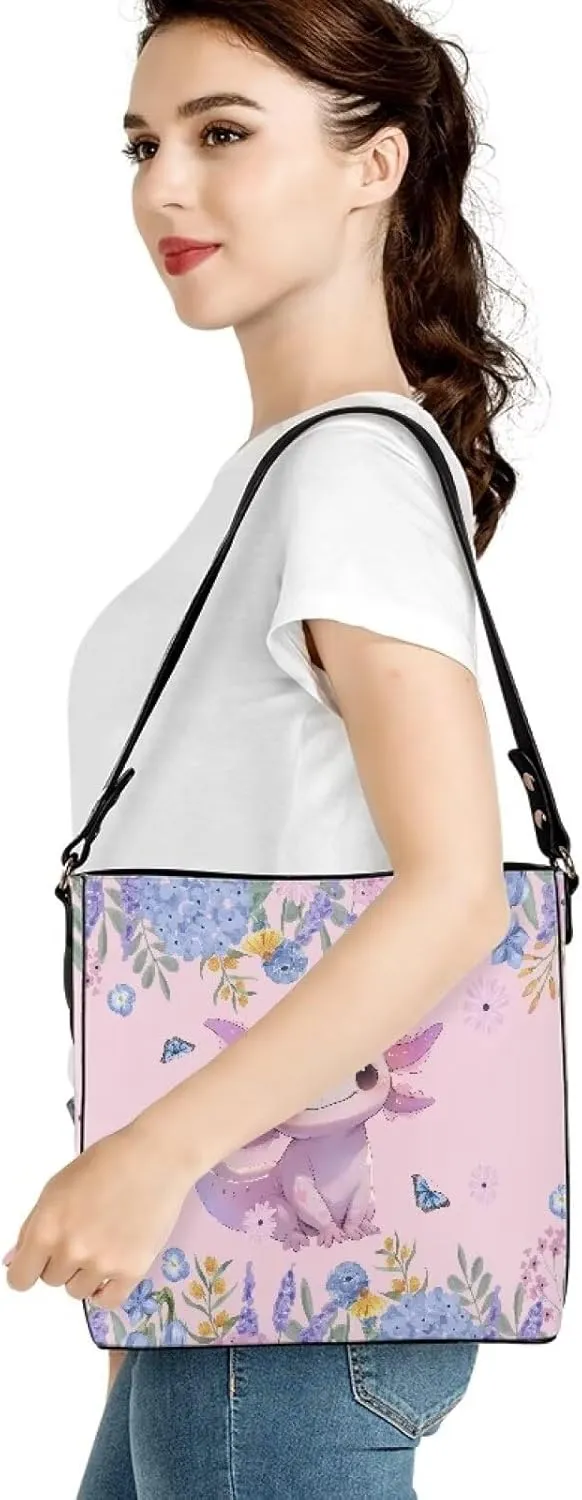 Bucket Bag for Women Leather Bucket Purse for Travel Casual Shoulder Purse for Work Shoulder Bag