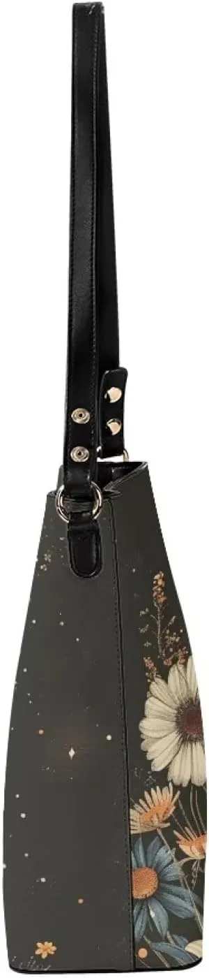 Bucket Bag for Women Leather Bucket Purse for Travel Casual Shoulder Purse for Work Shoulder Bag