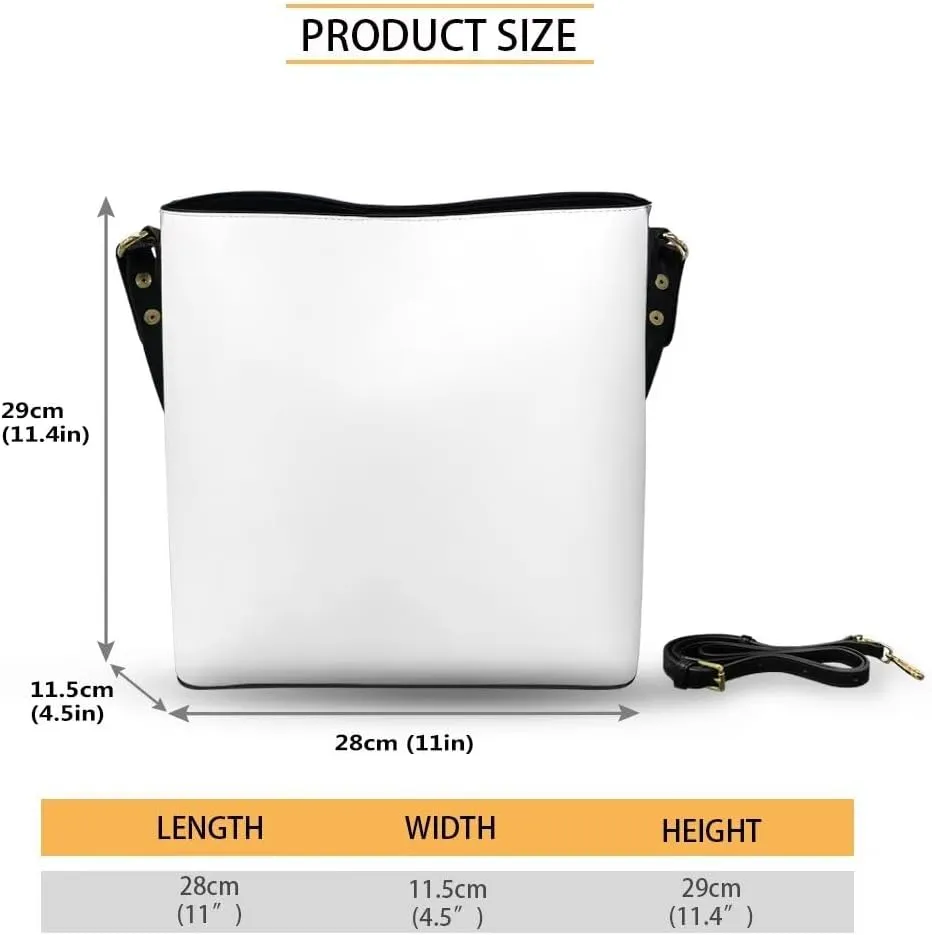 Bucket Bag for Women Leather Bucket Purse for Travel Casual Shoulder Purse for Work Shoulder Bag