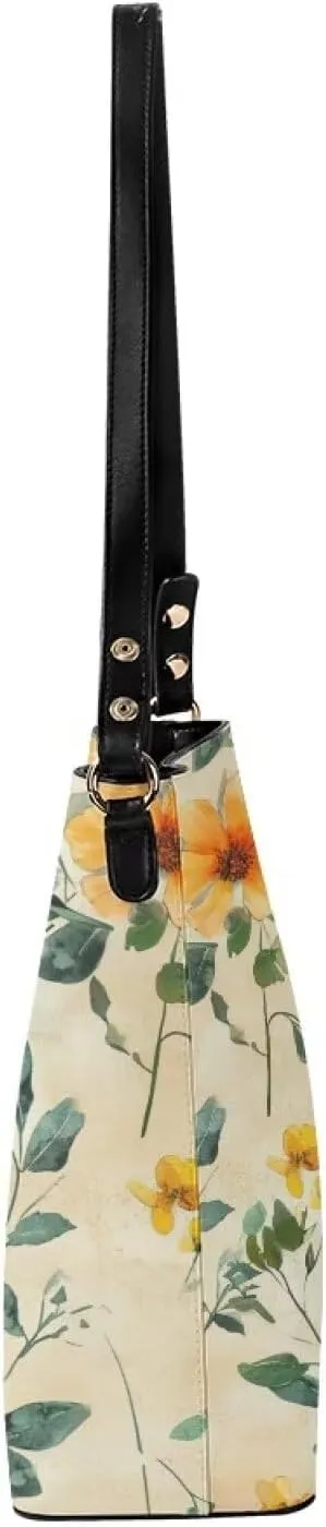 Bucket Bag for Women Leather Bucket Purse for Travel Casual Shoulder Purse for Work Shoulder Bag