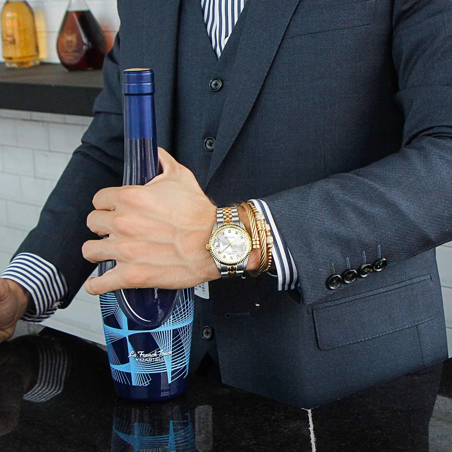 BUREI Men's Automatic Watches Luxury Stainless Steels Waterproof Watches for Men Gifts for Men