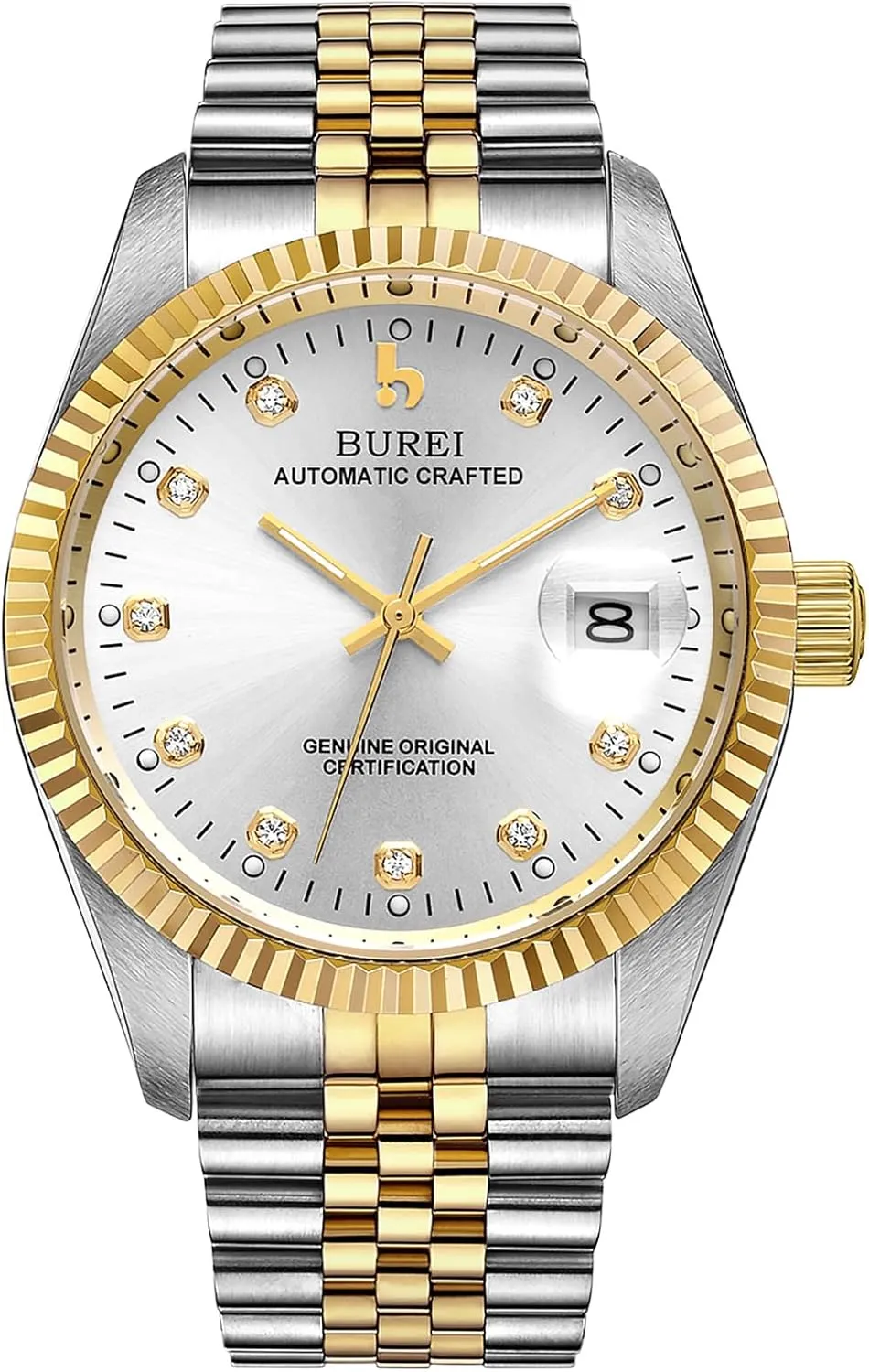 BUREI Men's Automatic Watches Luxury Stainless Steels Waterproof Watches for Men Gifts for Men
