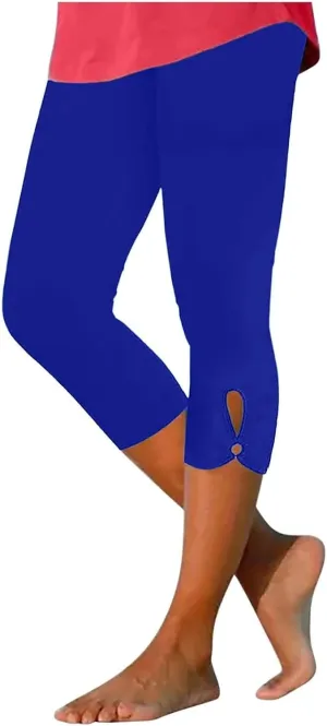 Capri Leggings for Women Casual Yoga Pants High Waisted Cropped Comfy Stretchy Workout Pants