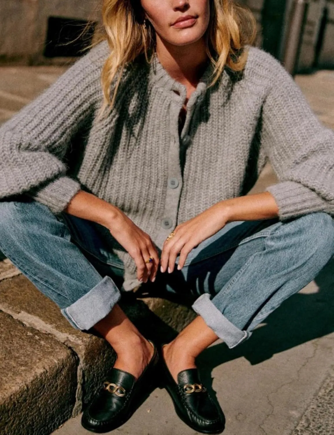 Cardigan Sweaters for Women Chunky Knit Cardigans Long Sleeve Button Sweater Jacket 2024 Fall Winter