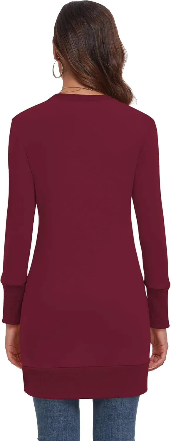 Cardigan Sweaters for Women Open Front Snap Button Knit Ribbed Cardigans Outfits