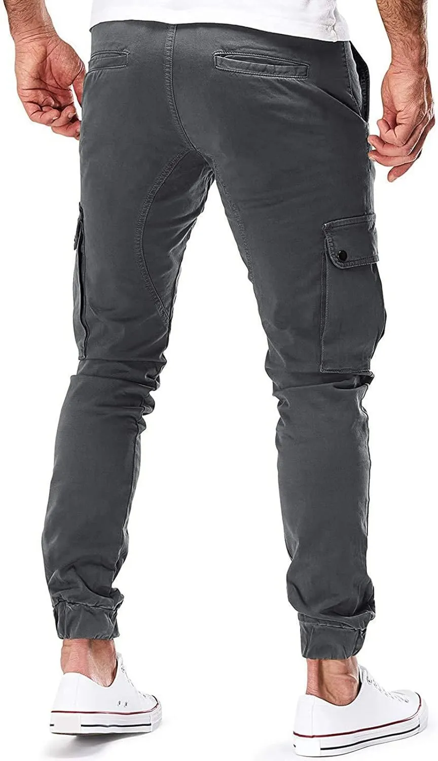 Cargo Pants for Men Relaxed Fit Running Casual Athletic Pants with Pockets Sweatpants Fashion Men's Sport Color Pants