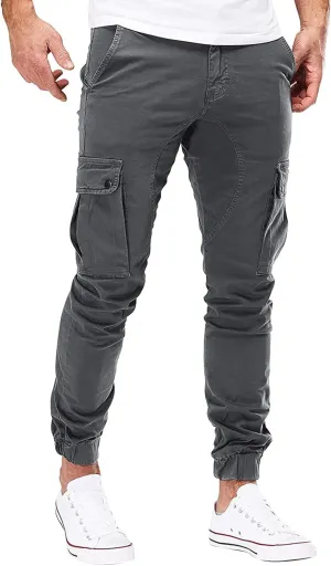 Cargo Pants for Men Relaxed Fit Running Casual Athletic Pants with Pockets Sweatpants Fashion Men's Sport Color Pants
