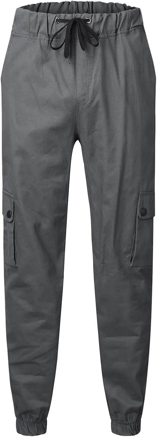 Cargo Pants for Men Relaxed Fit Running Casual Athletic Pants with Pockets Sweatpants Fashion Men's Sport Color Pants