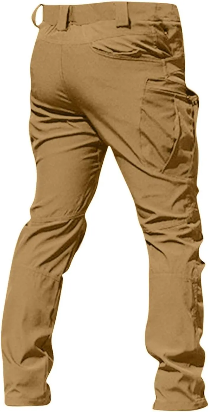Cargo Pants for Men Stretch Tactical Pants Multi Pockets Hiking Pant Water Resistant Ripstop Relaxed Fit Trousers