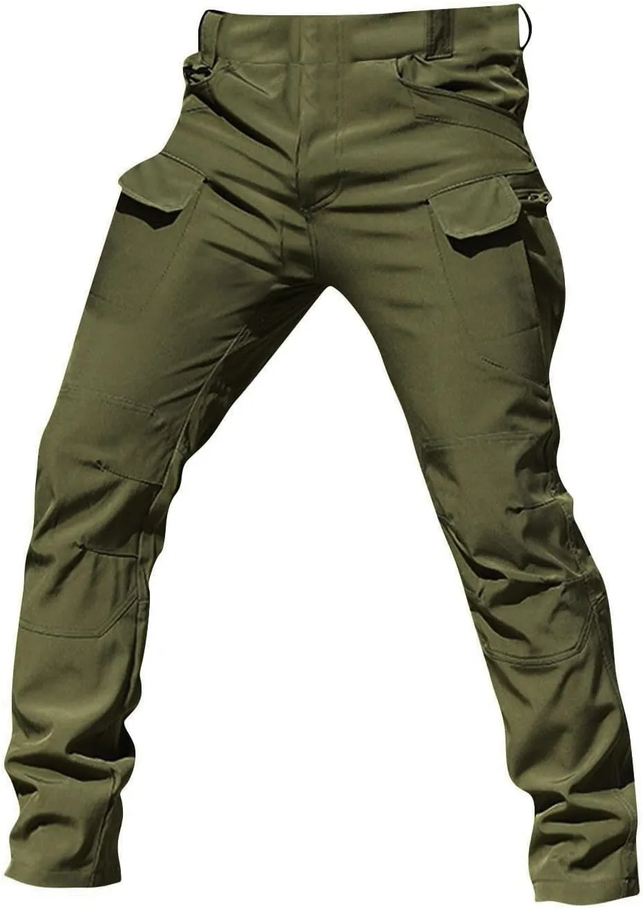 Cargo Work Pants for Men Pockets Fashion Y2K Pants Baggy Ripstop Stretch Casual Pants Relaxed Fit Tactical Trousers