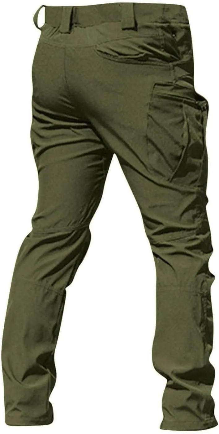 Cargo Work Pants for Men Pockets Fashion Y2K Pants Baggy Ripstop Stretch Casual Pants Relaxed Fit Tactical Trousers