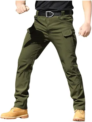 Cargo Work Pants for Men Pockets Fashion Y2K Pants Baggy Ripstop Stretch Casual Pants Relaxed Fit Tactical Trousers