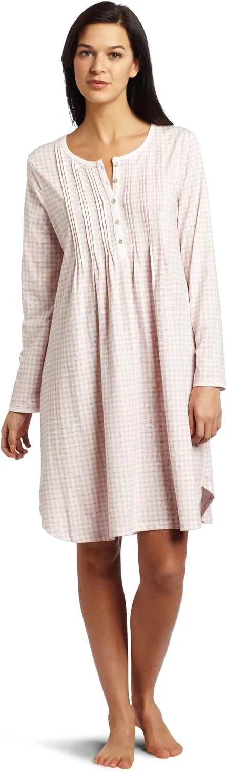 Carole Hochman Women's Autumn Petite Plaid Pink Parfait