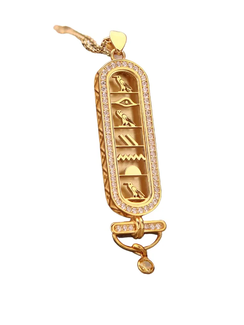 Cartouche Personalized Name Necklace, 14k Gold Personalized Handmade, Egyptian Pendant Jewelry Women, Hieroglyph Egypt Name Necklace by HStudio