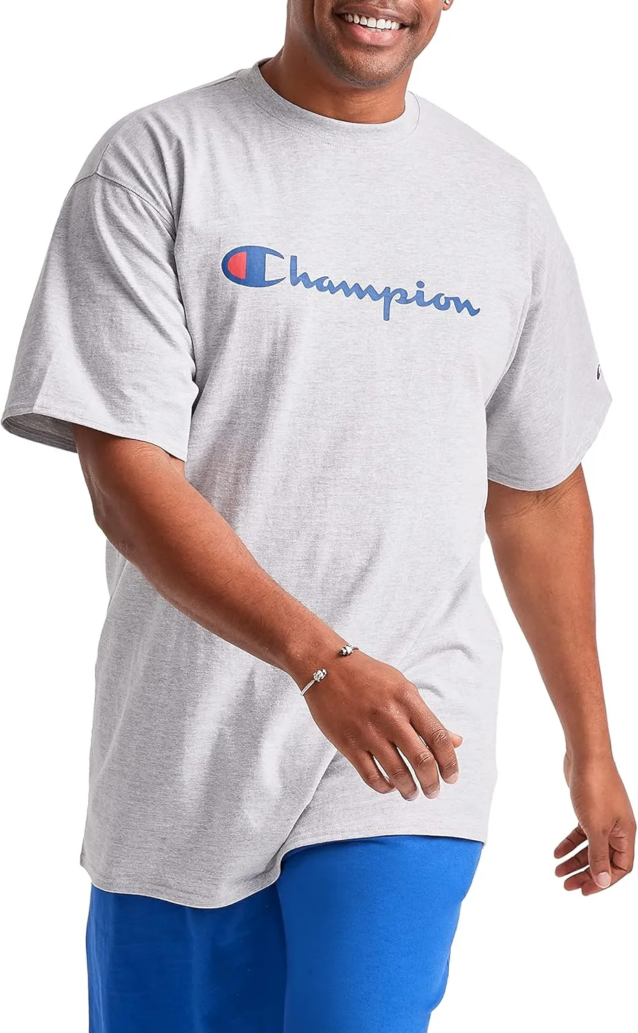 Champion Men's T-Shirt, Classic Graphic T-Shirt, Soft and Comfortable T-Shirts for Men, Script Logo (Reg. or Big & Tall)