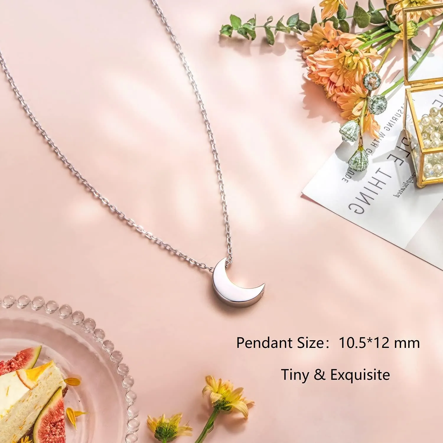 Christmas Gifts for Her 925 Sterling Silver Dainty Star Moon Paw Print Pendant Tiny Moon Star Necklace Adjustable Clavicle Chain for Women Girls, Star Moon Fans Jewelry