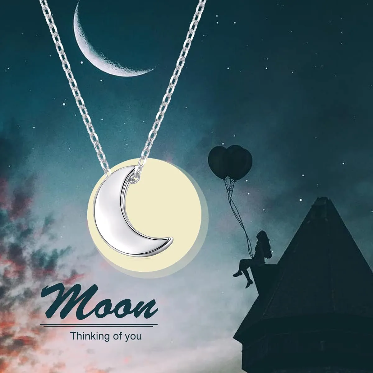 Christmas Gifts for Her 925 Sterling Silver Dainty Star Moon Paw Print Pendant Tiny Moon Star Necklace Adjustable Clavicle Chain for Women Girls, Star Moon Fans Jewelry