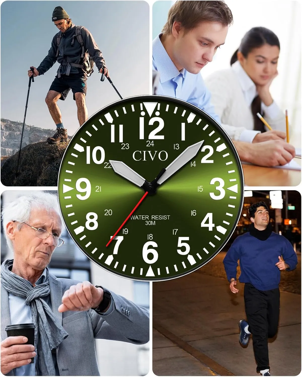 CIVO Military Watch for Men Waterproof: Analog Mens Watches Classic- Field Wrist Watches for Man