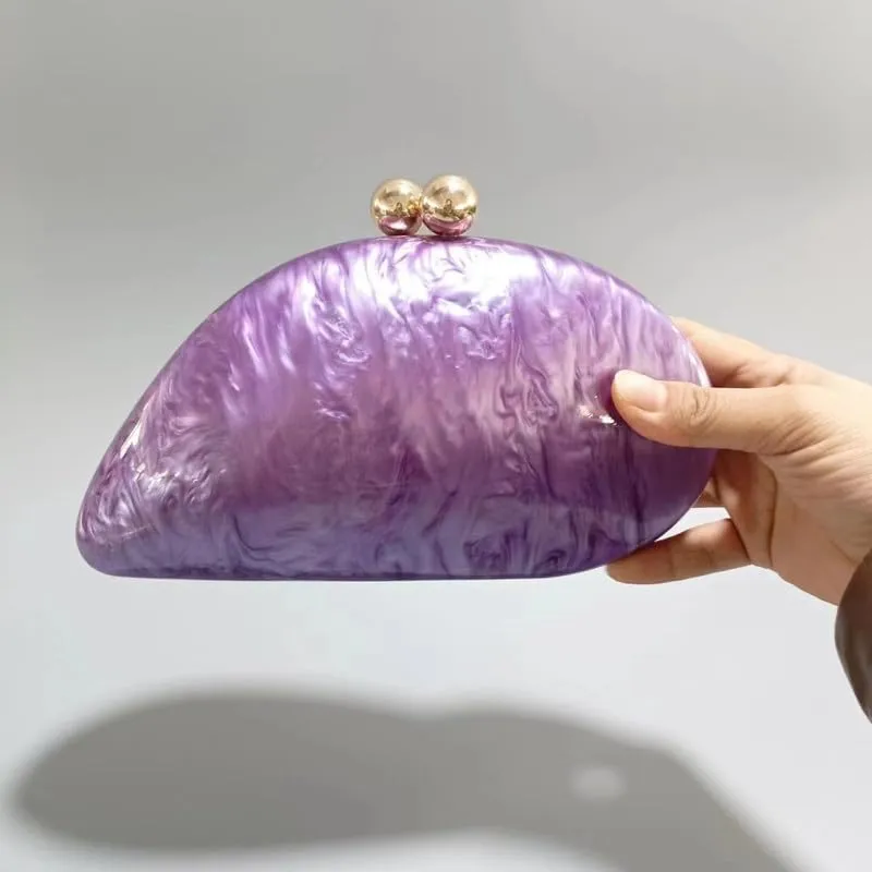 Clutch Purse for Women Evening Bag Handbags for Wedding Party Bag with Detachable Chain Smooth Crossbody Shoulder Bag