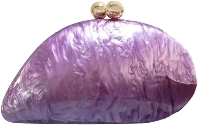 Clutch Purse for Women Evening Bag Handbags for Wedding Party Bag with Detachable Chain Smooth Crossbody Shoulder Bag