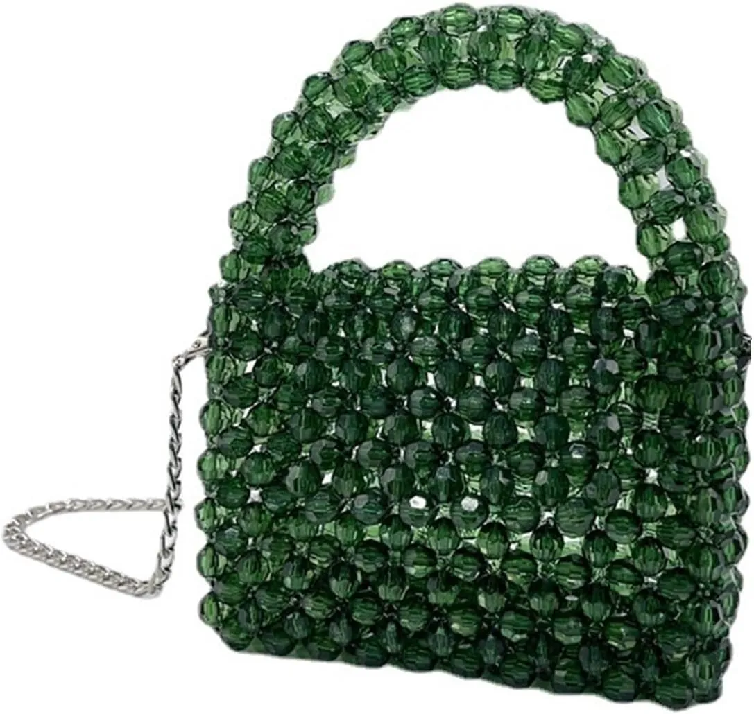 Clutch Purses for Women Handmade Beaded Evening Clutch Bag for Women Fashion Party Top-Handle Handbag